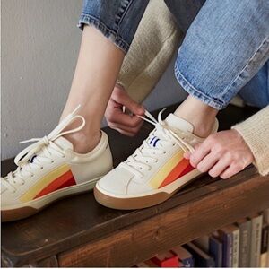 Rothy's The Lace Up Sneaker Candy Corn Women’s Size 8